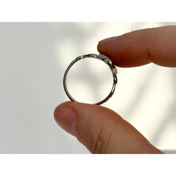 Zuni Sterling Silver Navajo Genuine Turquoise, Onyx & Coral Inlay Oval Ring - 9 - Picture 5 of 10